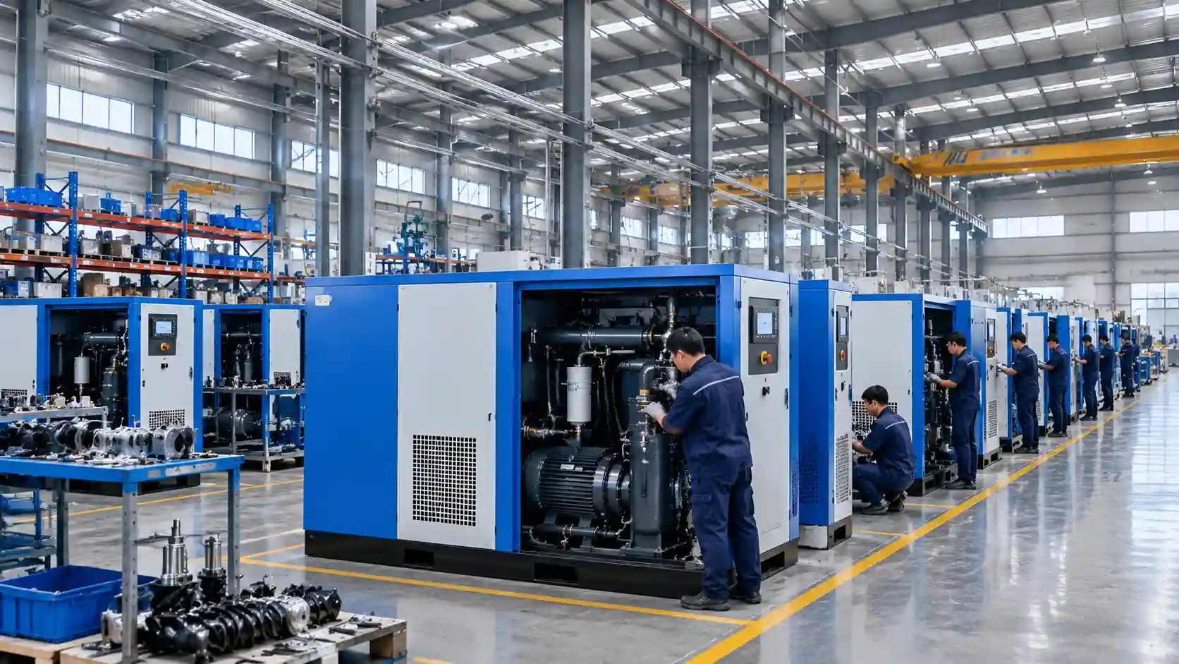 AIRNOVEX industrial screw air compressor manufacturing facility
